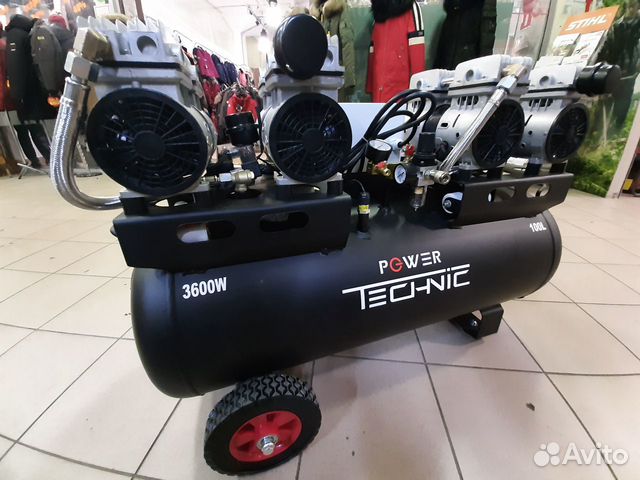 Компрессор Power Technic ACL 640/100 бесшумный