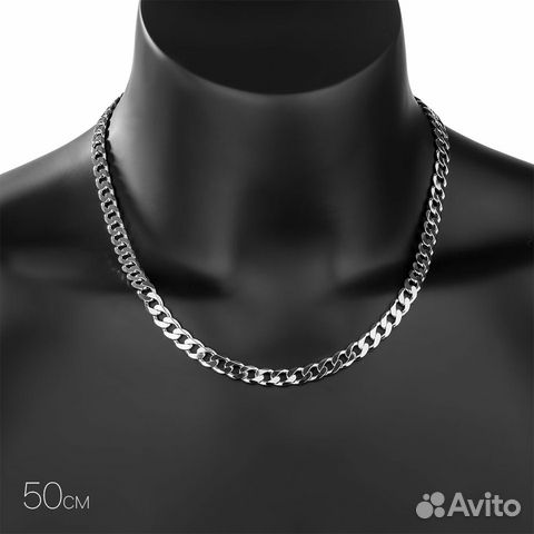 Серебряная цепь родированая, плетение Панцирное, ш Серебряная цепь родированая, плетение Панцирное, ш