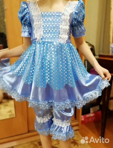 Мальвина новогодний костюм для девочки 4-7 лет