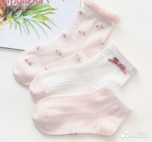 Носочки детские 5-8 лет 3 пары микс