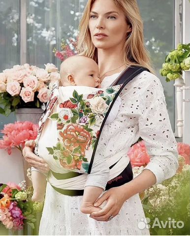 Cybex кенгуру переноска yema tie spring blossom