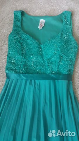 Вечернее платье мятное