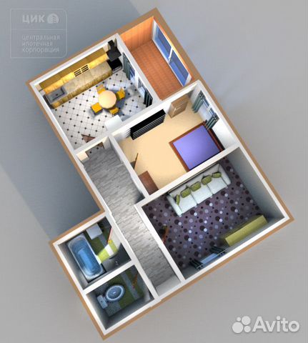 2-к квартира, 64 м², 4/16 эт.