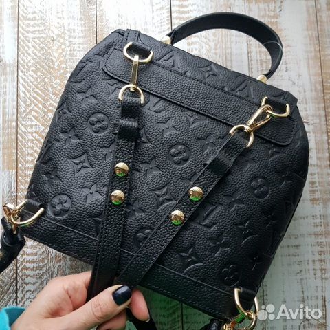 Новый женский рюкзак из кожи черный Louis Vuitton Новый женский рюкзак из кожи черный Louis Vuitton