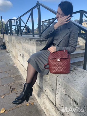 Сумка / рюкзак Chanel оригинал (цвет марсала)