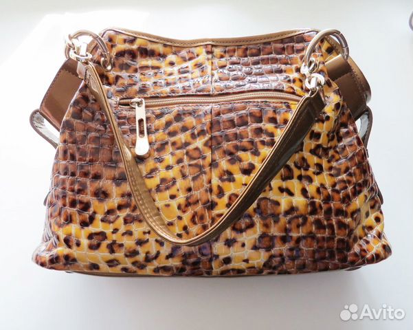 Сумка натуральная кожа лак