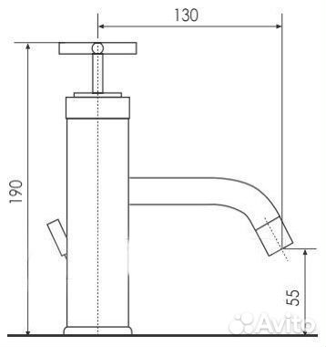 Смеситель giulini giomix crystal 3505A/swblue для