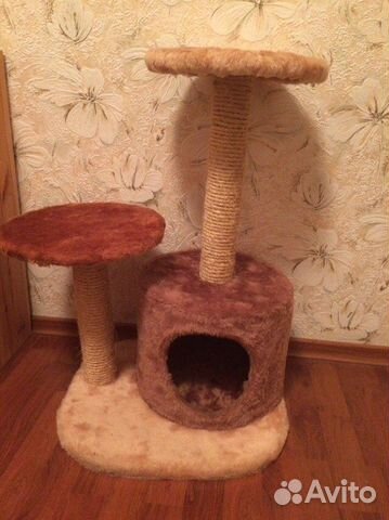 Новый кошачий домик с когтеточкой купить на Зозу.ру - фотография № 1