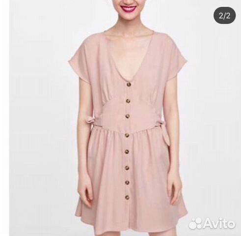 zara pale pink dress