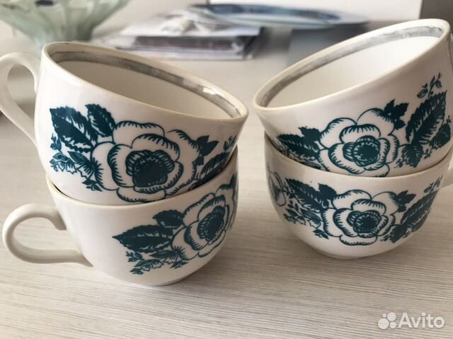 Чашки 4 шт СССР фарфор