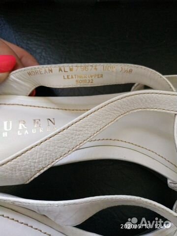 Босоножки новые Ralph Lauren нат. кожа белые Босоножки новые Ralph Lauren нат. кожа белые
