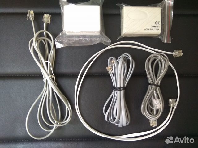 Телефонный провод RJ-11 - 4 штуки + розетка + adsl Телефонный провод RJ-11 - 4 штуки + розетка + adsl