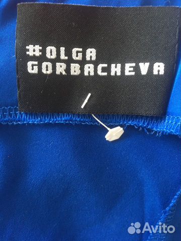 Платье синее атласное коктейльное