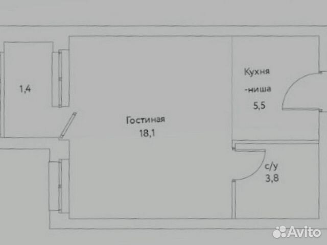 1-к квартира, 29 м², 8/35 эт.