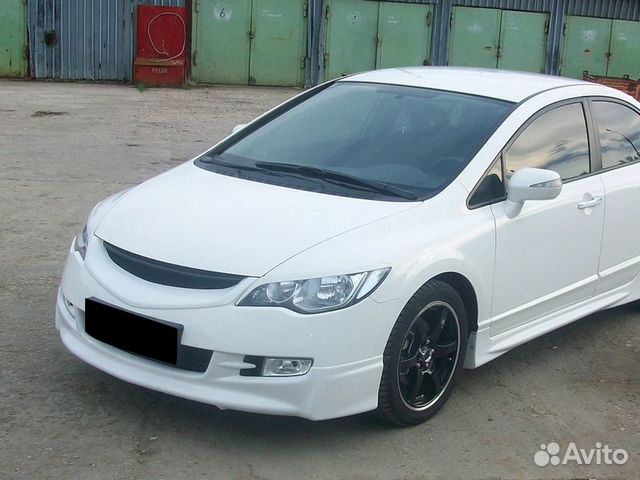 Юбка переднего бампера Mugen Honda Civic 4D