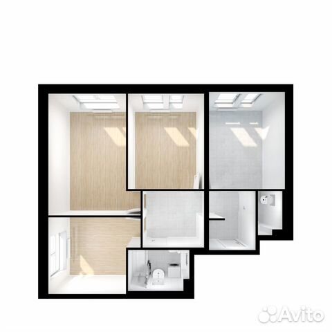 3-к квартира, 69.2 м², 6/14 эт.