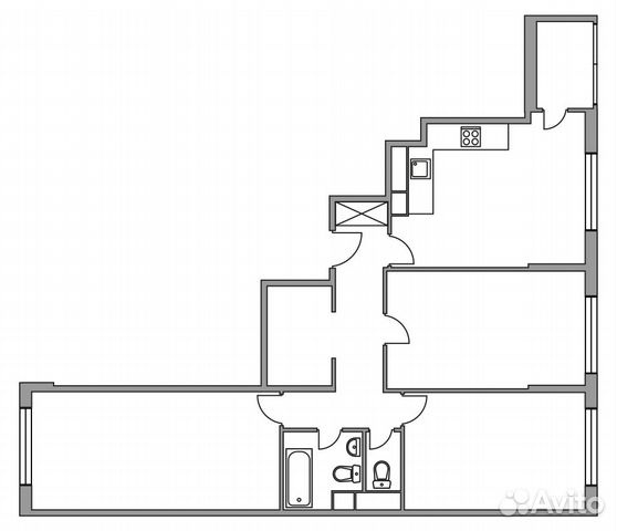 3-к квартира, 81.1 м², 4/13 эт.