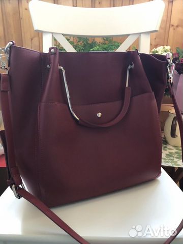 Сумка Zara новая,цвет красно-бордовый