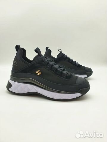 Кожаные кроссовки Chanel