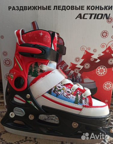 Детские ледовые раздвижные коньки actionxs29-32