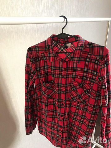 Рубашка в клетку H&M, 38 размер Рубашка в клетку H&M, 38 размер