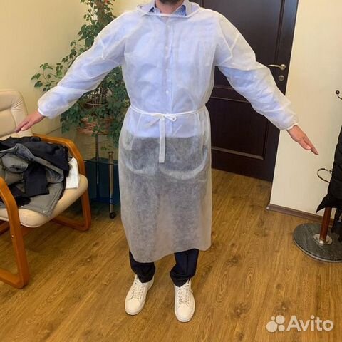 Пошив халатов из спандбонда