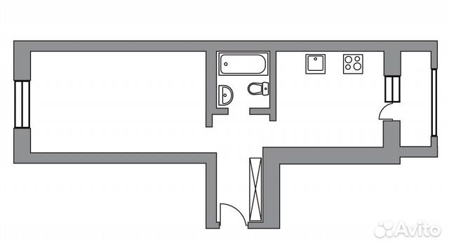 1-к квартира, 41 м², 4/4 эт.