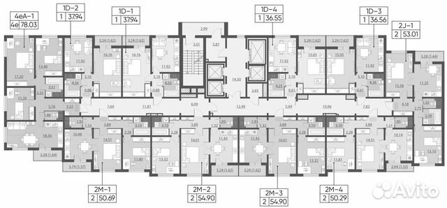 1-к квартира, 38.2 м², 14/22 эт.
