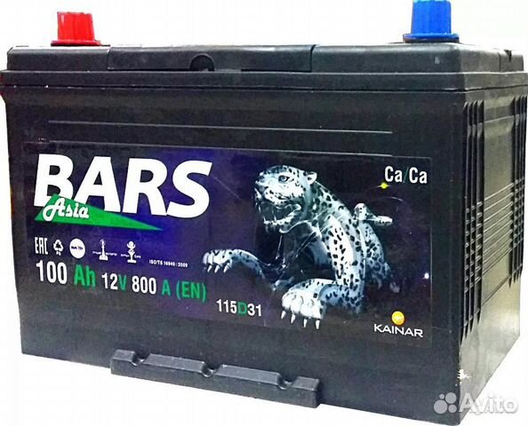 Аккумулятор Bars 100a