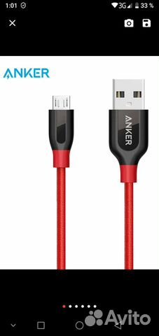 Anker power line premium micro usb кабель