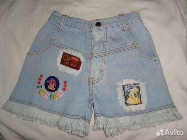 Шорты джинсовые для девочки на 3-4 года