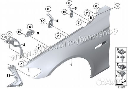 Переднее крыло BMW F10 M5