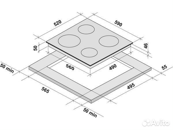 Варочная панель krona laurel 60 BL