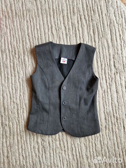 Жилетка для девочки школьная серая 128 dress code