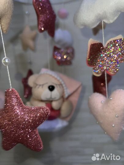 Мобиль в кроватку ручная работа