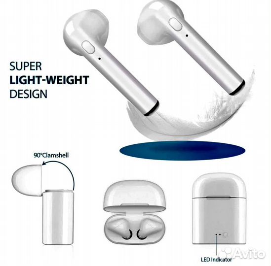 Беспроводные наушники.Г-образные. TWS