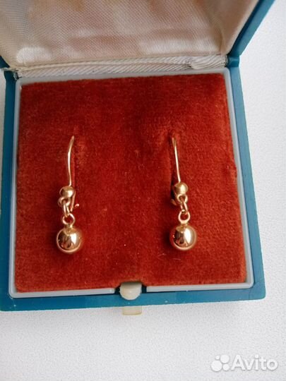 Золотые серьги СССР