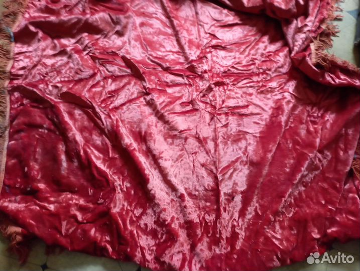 Скатерть СССР бархат 130/130 см