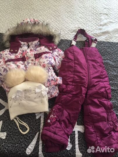 Зимний комбинезон для девочки на 2-3 года