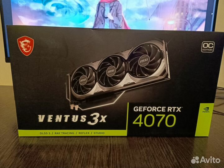 Видеокарта MSI RTX 4070 ventus 3X OC