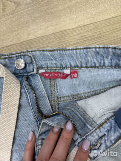 Джинсовая юбка для девочки 128-134-140