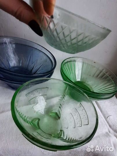 Тарелка цветное стекло