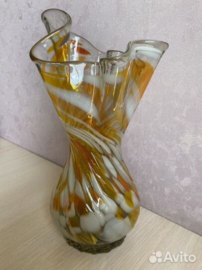 Вазы из цветного стекла СССР