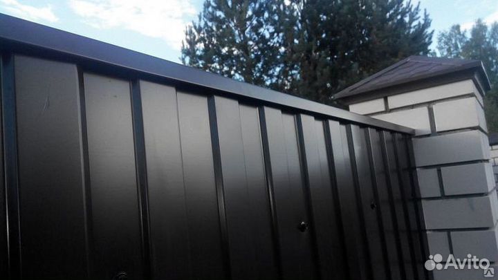 Профлист С8 для забора / цветной / коричневый