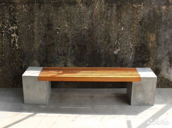 Лавочка уличная из бетона