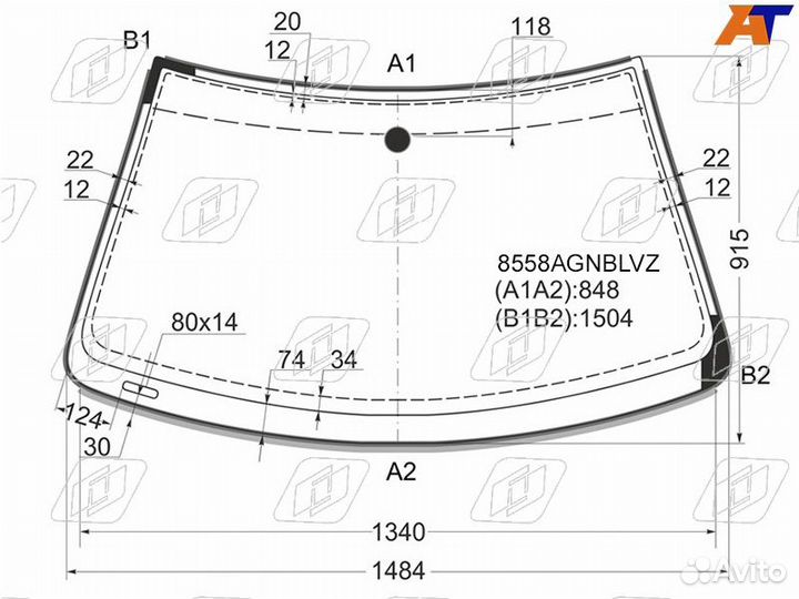 Стекло лобовое VW Golf 4