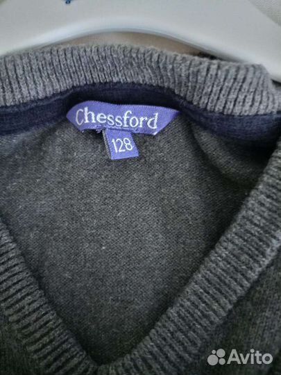 Рубашка, жилет, кардиган, брюки для школьника