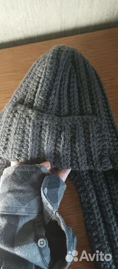 Шапка ушанка вязаная