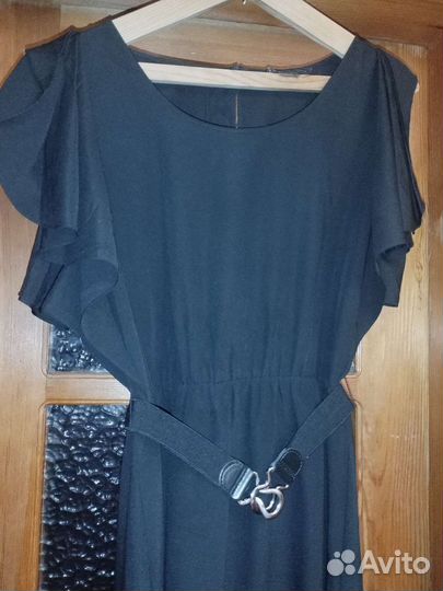 Черное платье в пол