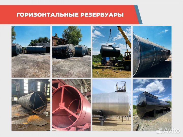 Резервуар горизонтальный строительный 7м3